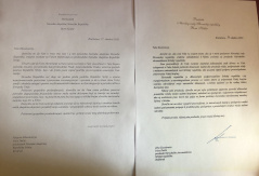 29 October 2020 The letter of the Speaker of the National Council of the Slovak Republic Boris Kollar congratulating Ivica Dacic on his election for National Assembly Speaker